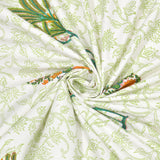 BLOCKS OF INDIA Hand Block Printed Cotton Daylight Curtain with Eyelets(Set of 2 Curtains) (Flower 214 cm / Door)