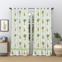 BLOCKS OF INDIA Hand Block Printed Cotton Daylight Curtain with Eyelets(Set of 2 Curtains) (Flower 214 cm / Door)