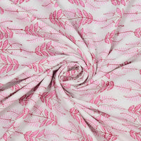 BLOCKS OF INDIA Hand Block Printed Cotton Summer Single Size Reversible Printed Malmal Dohar Maroon Leaf