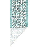 Hand Block Printed Cotton Table Runner, Mat and Napkin Set for Center/Dining Table (Green Bel)