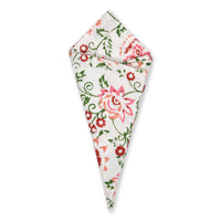 BLOCKS OF INDIA Hand Block Print Cotton Table Napkin (Pink jaal)