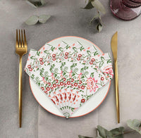 BLOCKS OF INDIA Hand Block Print Cotton Table Napkin (Pink jaal)