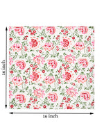 BLOCKS OF INDIA Hand Block Print Cotton Table Napkin (Pink jaal)