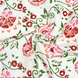 BLOCKS OF INDIA Hand Block Print Cotton Table Napkin (Pink jaal)