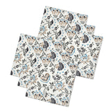BLOCKS OF INDIA Hand Block Print Cotton Table Napkin (Grey Jaal)