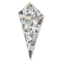 BLOCKS OF INDIA Hand Block Print Cotton Table Napkin (Grey Jaal)