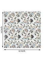 BLOCKS OF INDIA Hand Block Print Cotton Table Napkin (Grey Jaal)