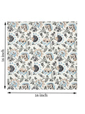 BLOCKS OF INDIA Hand Block Print Cotton Table Napkin (Grey Jaal)