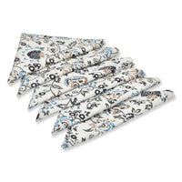 BLOCKS OF INDIA Hand Block Print Cotton Table Napkin (Grey Jaal)