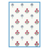 Diwan Set Cotton 8 Piece | Deewan Printed Bedsheet Sets for Living Room Hall (Set of 8 Piece, 1-Bed Sheet | 2-Bolster Cover | 5-Cushion Cover Open Blue Motif