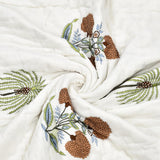 Cotton Single Size Quilt Hand Block Print for Light Winters (150x225 cm) (Open Green Motif)