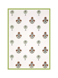 Diwan Set Cotton 8 Piece | Deewan Printed Bedsheet Sets for Living Room Hall (Set of 8 Piece, 1-Bed Sheet | 2-Bolster Cover | 5-Cushion Cover Open Green Motif