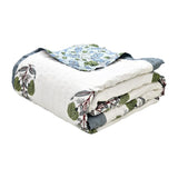 Hand Block Printed Cotton King Size Quilt (Open Grey Motif)