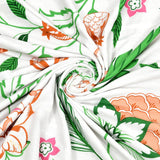 Cotton Dohar / Blanket King Bed Size Hand Block Printed (Orange Anar Jaal)