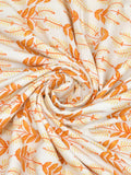 Cotton Dohar / Blanket King Bed Size Hand Block Printed (Orange Buta New)