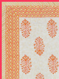 Cotton Dohar / Blanket King Bed Size Hand Block Printed (Orange Buta New)