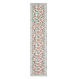 BLOCKS OF INDIA Hand Block Printed Cotton Table Runner, Mat and Napkin Set for Center/Dining Table (Orange Jaal)