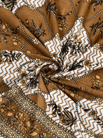 BLOCKS OF INDIA Sanganeri Print Cotton Viscose Economy King Size Bedsheet (225 X 270 CM) SAPPHIRE PATTERN 10
