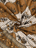 BLOCKS OF INDIA Sanganeri Print Cotton Viscose Economy King Size Bedsheet (225 X 270 CM) SAPPHIRE PATTERN 10