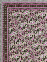 BLOCKS OF INDIA Sanganeri Print Cotton Viscose Economy King Size Bedsheet (225 X 270 CM) SAPPHIRE PATTERN 14