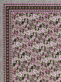 BLOCKS OF INDIA Sanganeri Print Cotton Viscose Economy King Size Bedsheet (225 X 270 CM) SAPPHIRE PATTERN 14