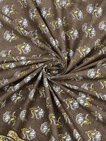 BLOCKS OF INDIA Sanganeri Print Cotton Viscose Economy King Size Bedsheet (225 X 270 CM) SAPPHIRE PATTERN 1
