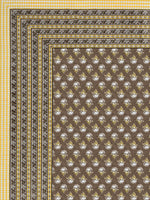 BLOCKS OF INDIA Sanganeri Print Cotton Viscose Economy King Size Bedsheet (225 X 270 CM) SAPPHIRE PATTERN 1