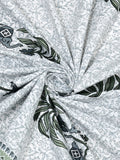 BLOCKS OF INDIA Sanganeri Print Cotton Viscose Economy King Size Bedsheet (225 X 270 CM) SAPPHIRE PATTERN 20
