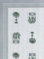 BLOCKS OF INDIA Sanganeri Print Cotton Viscose Economy King Size Bedsheet (225 X 270 CM) SAPPHIRE PATTERN 20