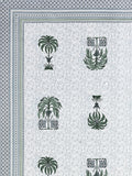 BLOCKS OF INDIA Sanganeri Print Cotton Viscose Economy King Size Bedsheet (225 X 270 CM) SAPPHIRE PATTERN 20