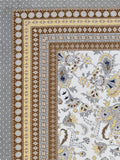 BLOCKS OF INDIA Sanganeri Print Cotton Viscose Economy King Size Bedsheet (225 X 270 CM) SAPPHIRE PATTERN 25