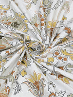 BLOCKS OF INDIA Sanganeri Print Cotton Viscose Economy King Size Bedsheet (225 X 270 CM) SAPPHIRE PATTERN 26