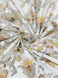 BLOCKS OF INDIA Sanganeri Print Cotton Viscose Economy King Size Bedsheet (225 X 270 CM) SAPPHIRE PATTERN 26