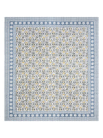 BLOCKS OF INDIA Sanganeri Print Cotton Viscose Economy King Size Bedsheet (225 X 270 CM) SAPPHIRE PATTERN 35