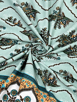 BLOCKS OF INDIA Sanganeri Print Cotton Viscose Economy King Size Bedsheet (225 X 270 CM) SAPPHIRE PATTERN 5
