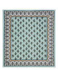 BLOCKS OF INDIA Sanganeri Print Cotton Viscose Economy King Size Bedsheet (225 X 270 CM) SAPPHIRE PATTERN 5