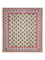 BLOCKS OF INDIA Sanganeri Print Cotton Viscose Economy King Size Bedsheet (225 X 270 CM) SAPPHIRE PATTERN 6