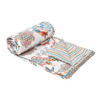 BLOCKS OF INDIA Polycotton Double Dohar /Blanket for Summer (PINK CHIDIYA DULL COTTON)