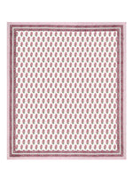 King Size Pure Cotton Hand Block Print Bedsheet (Pink Green Buti)