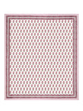 King Size Pure Cotton Hand Block Print Bedsheet (Pink Green Buti)