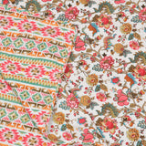 BLOCKS OF INDIA Polycotton Dohar/Blanket for Summer (PINK IKAT DULL COTTON)