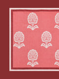 Rajasthani Handmade Hand Block Print Cotton Pillow Cover , Red Buti Procein (2 Pcs)