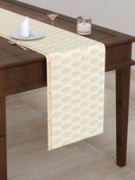 BLOCKS OF INDIA Hand Block Printed Cotton Table Runner for Center/Dining Table (33 x 180 cm) (GOLDEN BUTI)