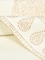 BLOCKS OF INDIA Hand Block Printed Cotton Table Runner for Center/Dining Table (33 x 180 cm) (GOLD KAIRI)