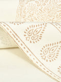 BLOCKS OF INDIA Hand Block Printed Cotton Table Runner for Center/Dining Table (33 x 180 cm) (GOLD KAIRI)