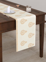 BLOCKS OF INDIA Hand Block Printed Cotton Table Runner for Center/Dining Table (33 x 180 cm) (GOLDEN BUTA)