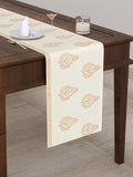 BLOCKS OF INDIA Hand Block Printed Cotton Table Runner for Center/Dining Table (33 x 180 cm) (GOLDEN BUTA)