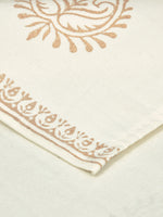 BLOCKS OF INDIA Hand Block Printed Cotton Table Runner for Center/Dining Table (33 x 180 cm) (GOLDEN BUTA)