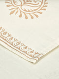 BLOCKS OF INDIA Hand Block Printed Cotton Table Runner for Center/Dining Table (33 x 180 cm) (GOLDEN BUTA)