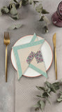 Hand Block Print Cotton Table Napkin (Turq Buta)